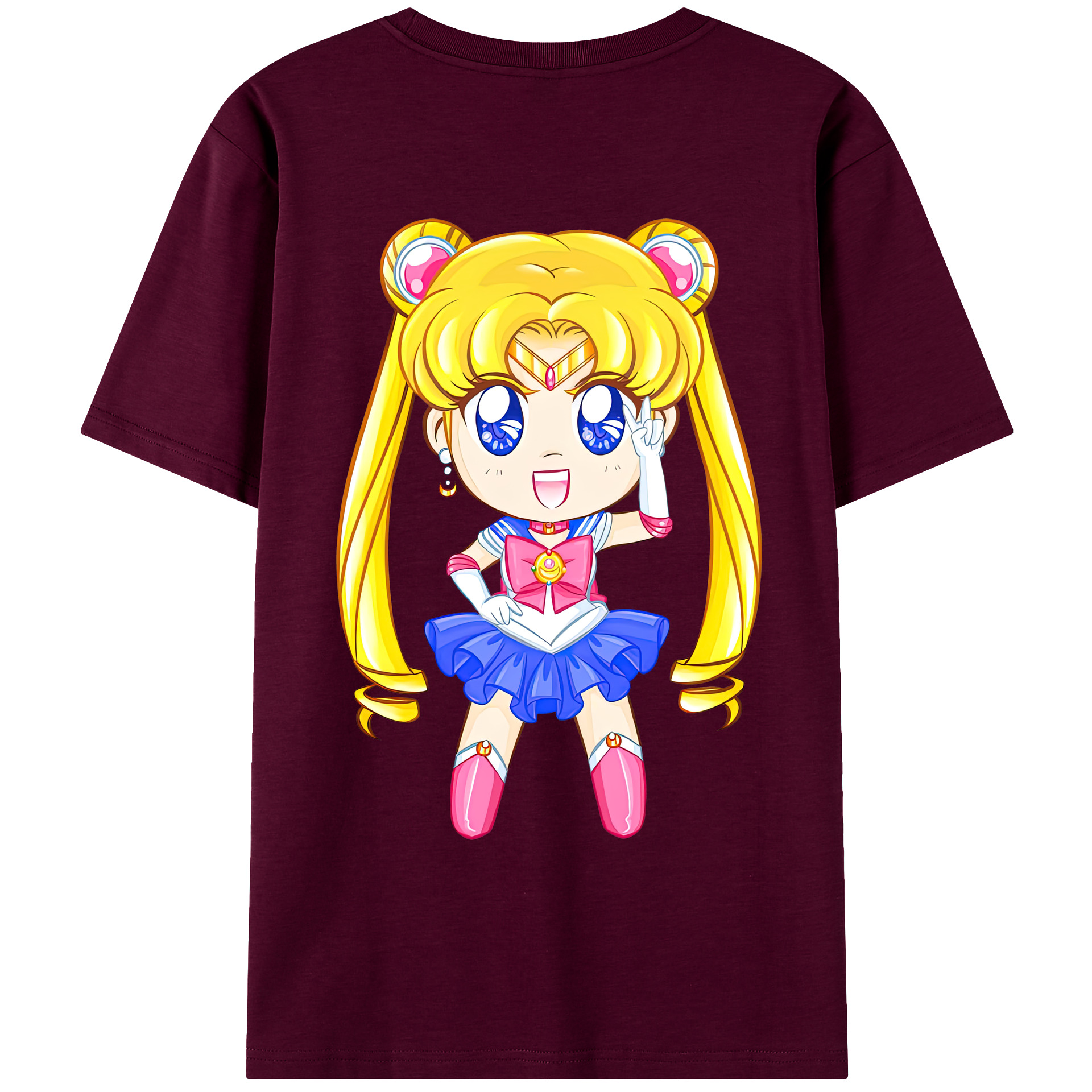 （画像用） 美少女戦士セーラームーン 月野 うさぎ つきの うさぎ Sailor Moon Tsukino Usagi レディース半袖Tシャツ(バックプリント)